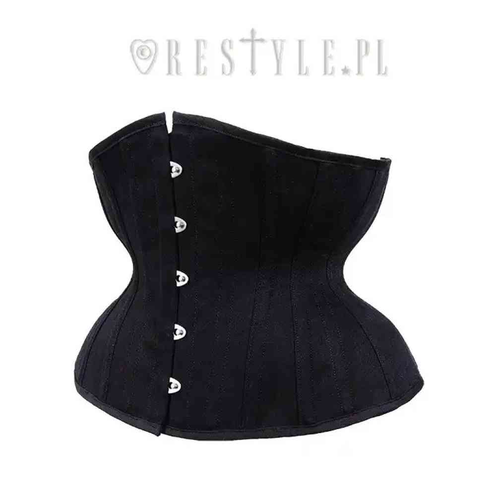 Restyle - CU7 Matte Gothic Hourglass Corset sous la poitrine - Noir